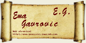 Ema Gavrović vizit kartica